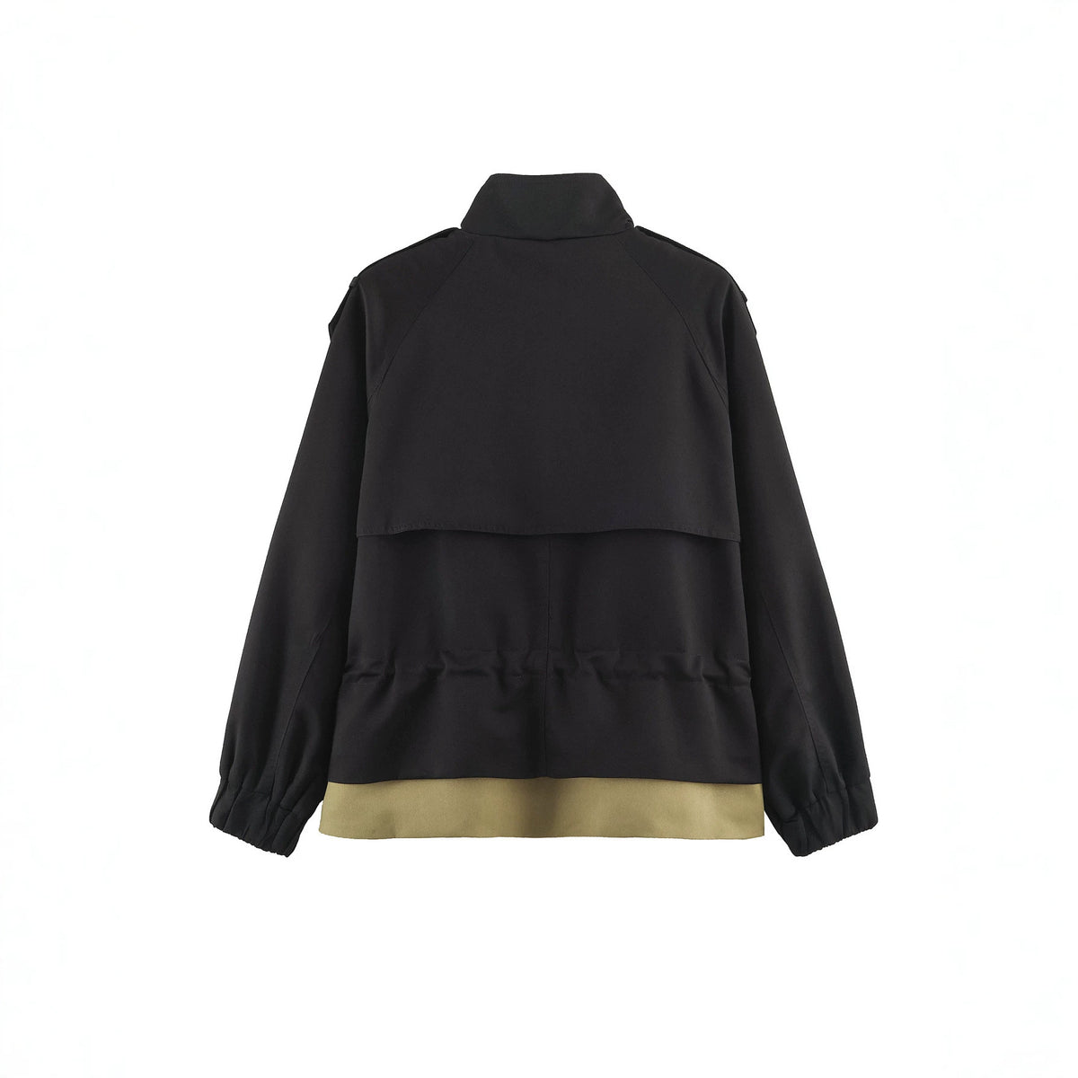 Veste courte femme à col montant et manches raglan