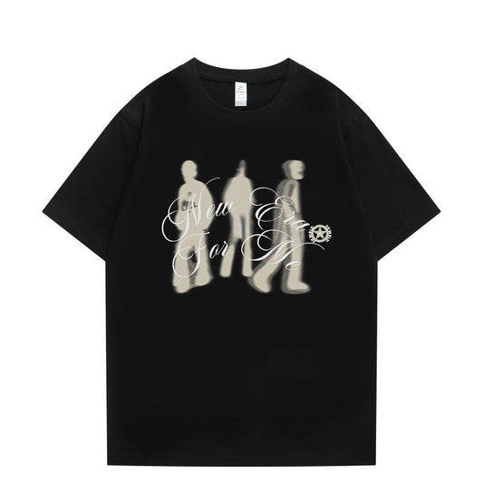 T-shirt noir à imprimé graphique