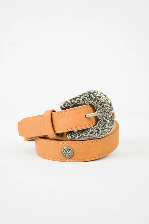 Ceinture à boucle métallique style western