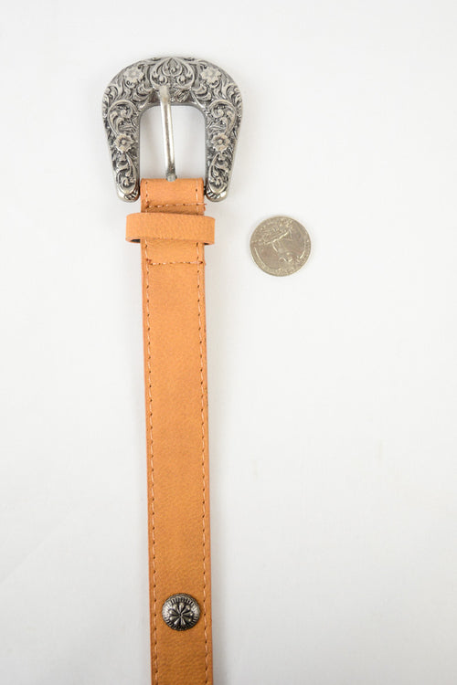 Ceinture à boucle métallique style western
